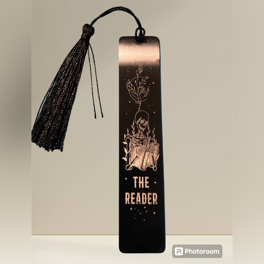 The Reader, stainless steel 5” book mark